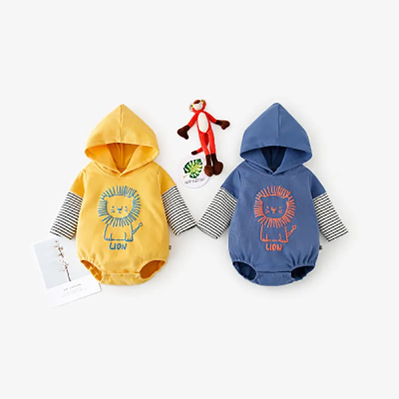 MILANCEL 2021 Spring New Born Clothes Cute Long Sleeve Cartoon Baby Boys Bodysuit |