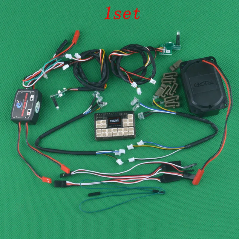 

1set HG-P408 Model Climbing Car Sound Lighting Control Combination Headlights Lamp Controlling for 1/10 RC Hummer Military Truck