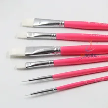 6 шт., эксклюзивные кисти для рисования, нейлоновые крючки для волос, линейные ручки, комбинированный уровень, головка, язык, пиковая Березовая палка, товары для рукоделия, наборы