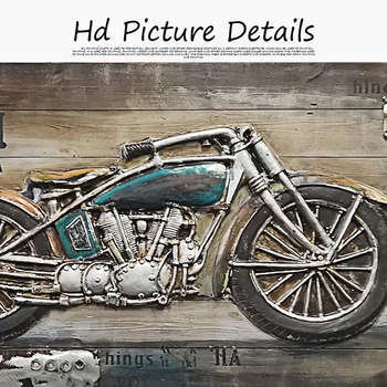 Cars and Motorcycle Paintings Printed On Canvas 5