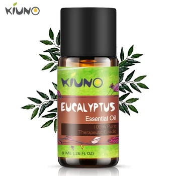 

KINUO 8ML Eucalyptus Essential Oil 100% Pure Natural Essential Oils Aromatherapy Diffusers Oil Healthy Calming Air Fresh Care