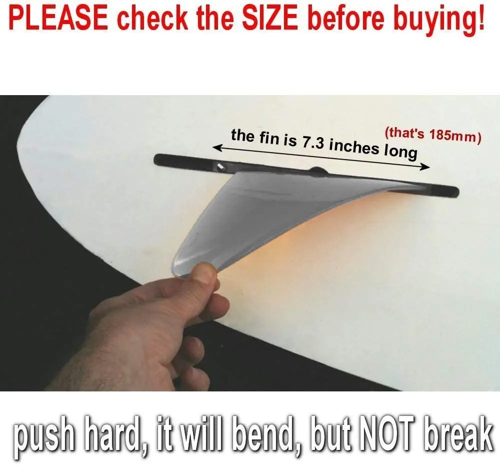4.6 inch soft flex fin with screw white water fin