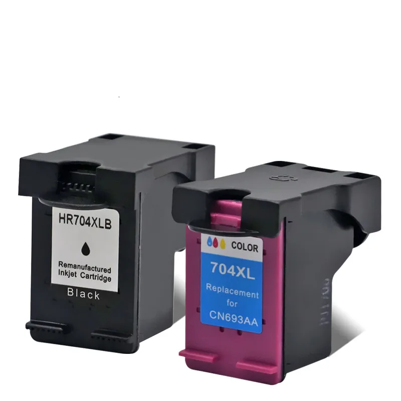 1SET 2PCS 704XL чернильные картриджи картридж для 704 XL для HP Deskjet 2010 2060 D2060 D2010 K110A K010A струйный принтер - Цвет: 1SET 2PCS