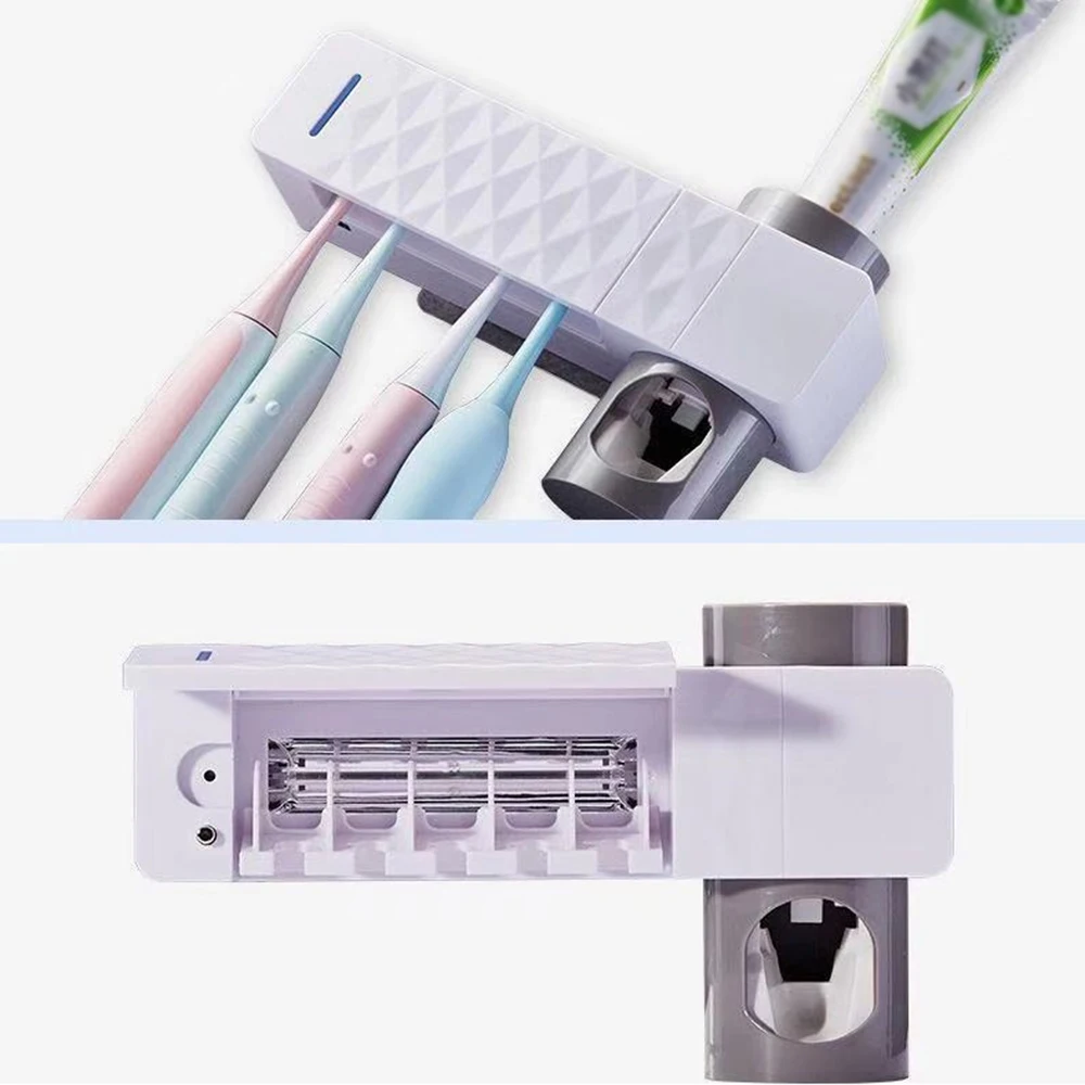 Ультрафиолетовый стерилизатор для зубных щеток, УФ-светильник, держатель для зубной щетки, автоматический дозатор для зубной пасты, домашний набор для ванной