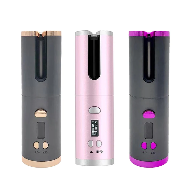 7 Kinds USB Cordless Automatic Hair Curler Auto Ceramic Wireless Curling Iron Hair Waver Tongs Beach Waves Iron Curling Wand