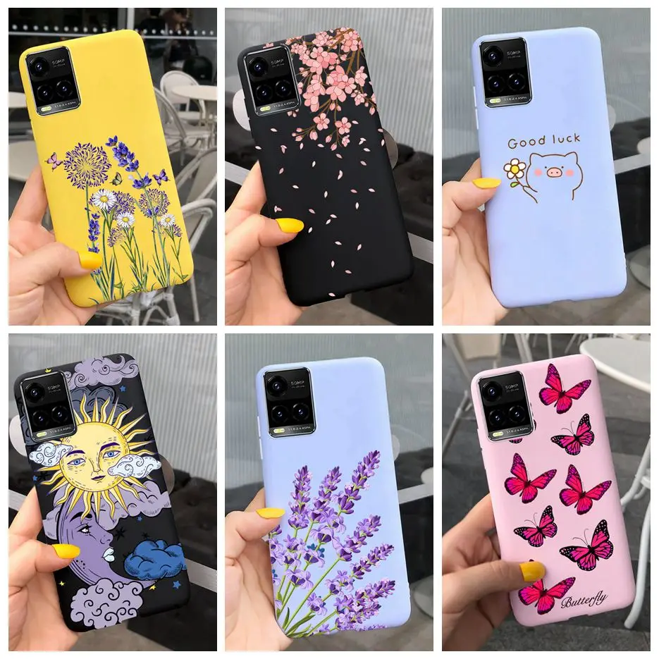 ДЛЯ Vivo Y33s чехол Y21 Y21s Y21e милый модный силиконовый мягкий ТПУ для телефона Y 21 s Fundas