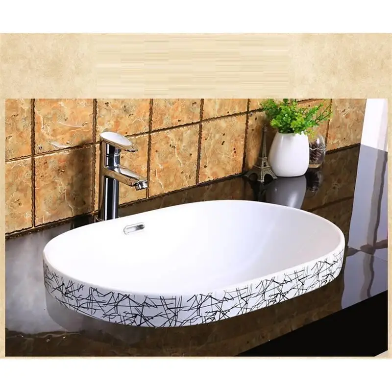 Evier Sobre Encimera Black Banyo Lavabo Vanity Para Lavandino Bagno Wastafel Cuba Pia Banheiro умывальник для ванной комнаты