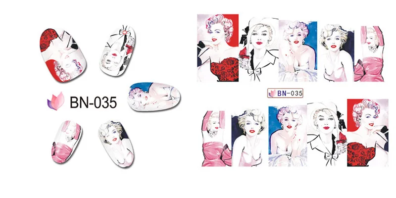 24 модели/Набор наклеек для ногтей серии портретов Переводные картинки для ногтей самоклеющиеся расширенные косметические принадлежности для ногтей