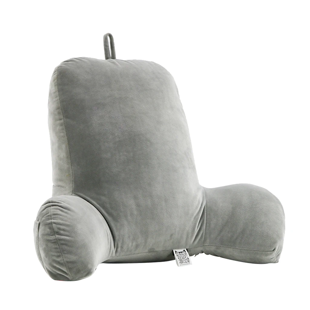 Sofa Cushion Back Pillow Bed Plush Backrest Reading Rest Pillow Cotton Lumbar Support Chair Cushion With Arms Home Office Decor