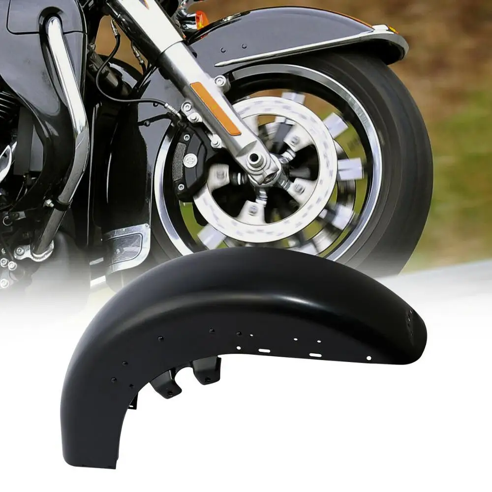 

Motorcycle Unpainted Black Front Fender For Harley Touring Electra Glide Road King Road Glide FLH FLHT FLHR 1989-2013