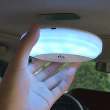 

Universal Reading Light USB charge White Blue LED Interior Roof Doom Lamp Magnetic LED For Camping Hiking