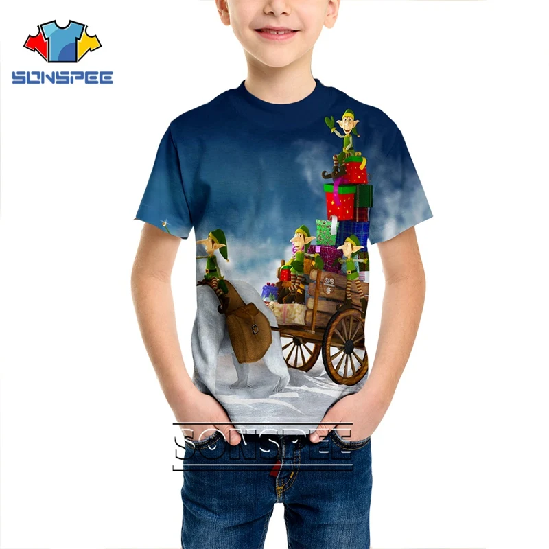 Fashion T-shirt 3D print Christmas Shirts Men Women Anime Child Streetwear Santa Claus T shirt Harajuku Kids Tshirt Xmas Clothes