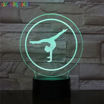 

Kids Night Lamp Gymnastics Sport Girl Bedroom Decor Gym Nightlight Color Changing Usb Touch Sensor Children's Led Night Light