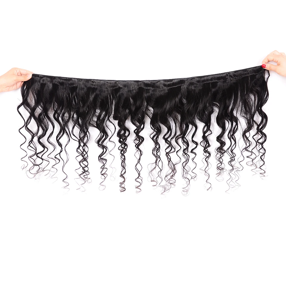 Прекрасные королевские Волосы Бразильские свободные волнистые в наборе человеческие волосы на Трессах не Реми волосы для наращивания натуральный черный