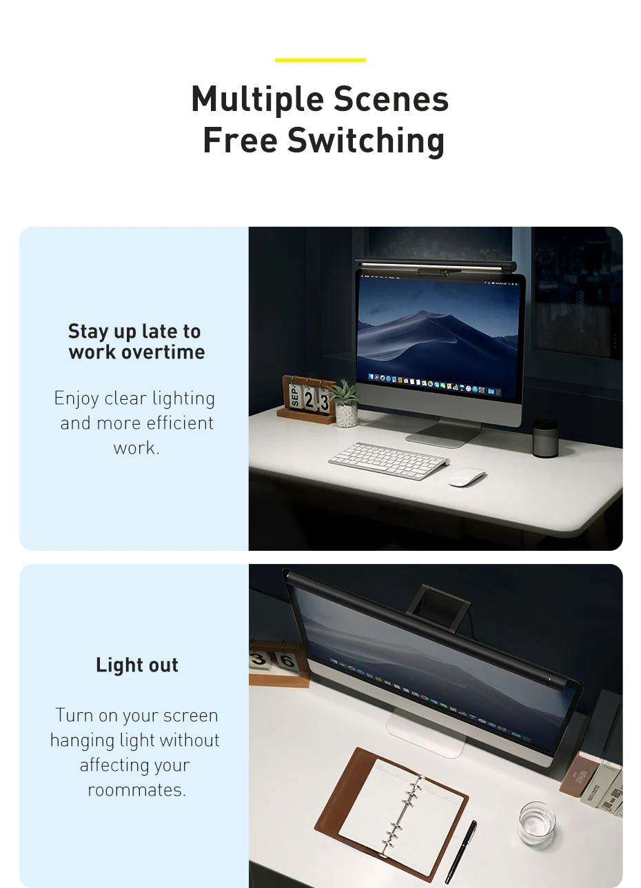 Baseus I-Wok Screen Hanging Light Screenbar Fighting Pro USB Asymmetric Light Source 15