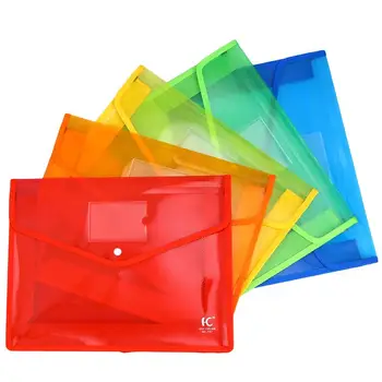 

5pcs Storage Bag Transparent Document Folder School Supplies Storage Bag Organiser