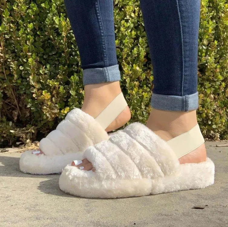 

2020 autumn and winter new fashion casual adult women's shoes Large size sponge cake platform elastic foot cotton slippers