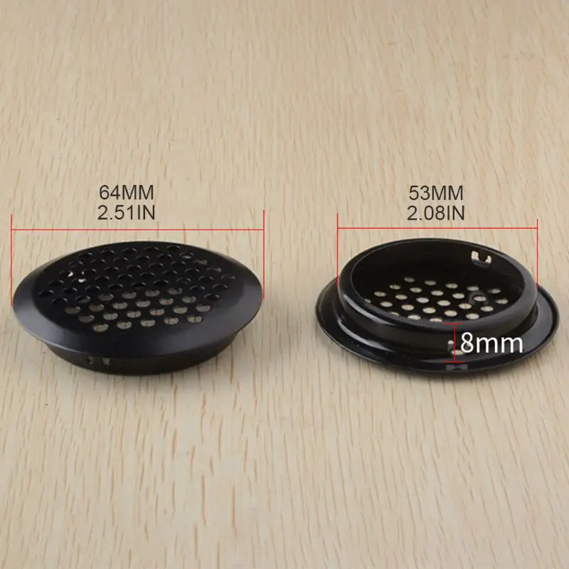 Wardrobe Cabinet Mesh Hole Stainless Steel Louver Air Vent Ventilation Cover Accessories 10Pcs/Set air vent grille ventilation grille air vent cover
