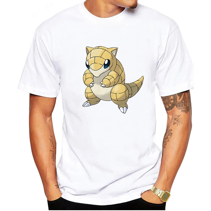 LUSLOS модная футболка с покемоном Kawaii, футболка с японским аниме, мужские футболки с принтом в стиле Пикачу, топы, уличная одежда для мужчин - Цвет: XMT0555