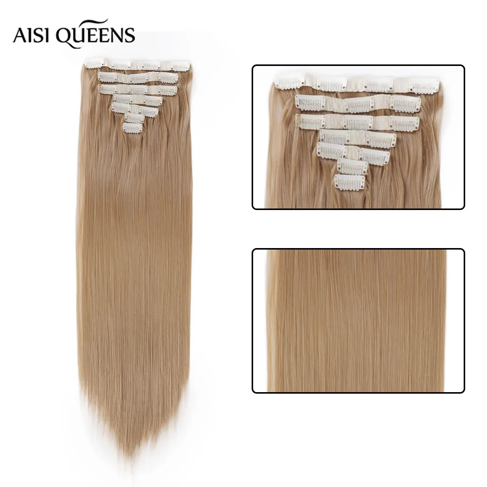 AISI Queen 22 &quot16 зажимов 6 шт./компл. шелковистые прямые синтетические зажимы для