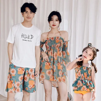 

Tankini Bikinis Swimming Suit For Women Trikini Woman Swimsuit Big Size Lady's 2020 New Home Parent Child Beach Bikini Men Pants