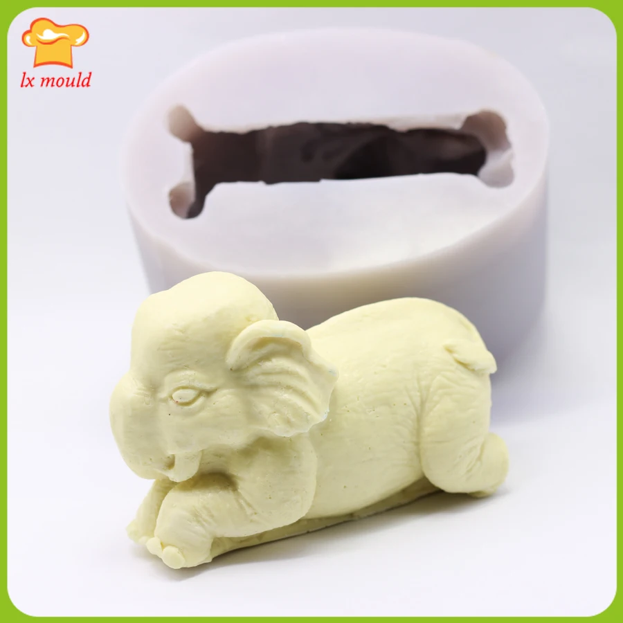 

LXYY Moulds 3D elephant silicone mold cake decoration chocolate mold DI soap handmade soap molds
