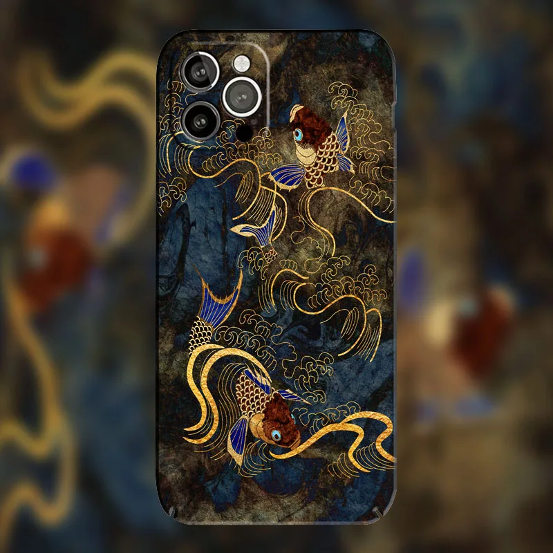 Custodia Rigida In Plastica Dorata Good Luck Fish Per Iphone 14 Pro Max Custodia Per 13 Pro Max 12 Pro Max 11 Pro Max