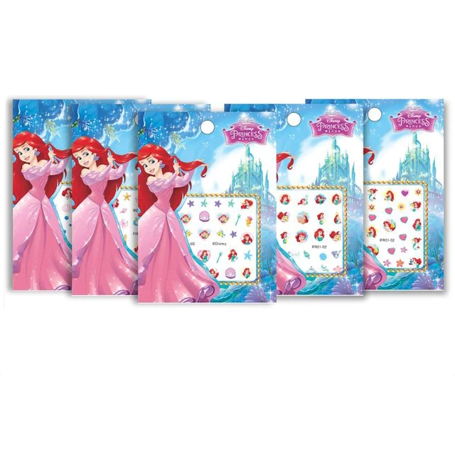 Genuino Disney Frozen bambini 3D orecchini adesivo giocattolo cartone  animato Disney Rapunzel Ariel cenerentola ragazza simpatici