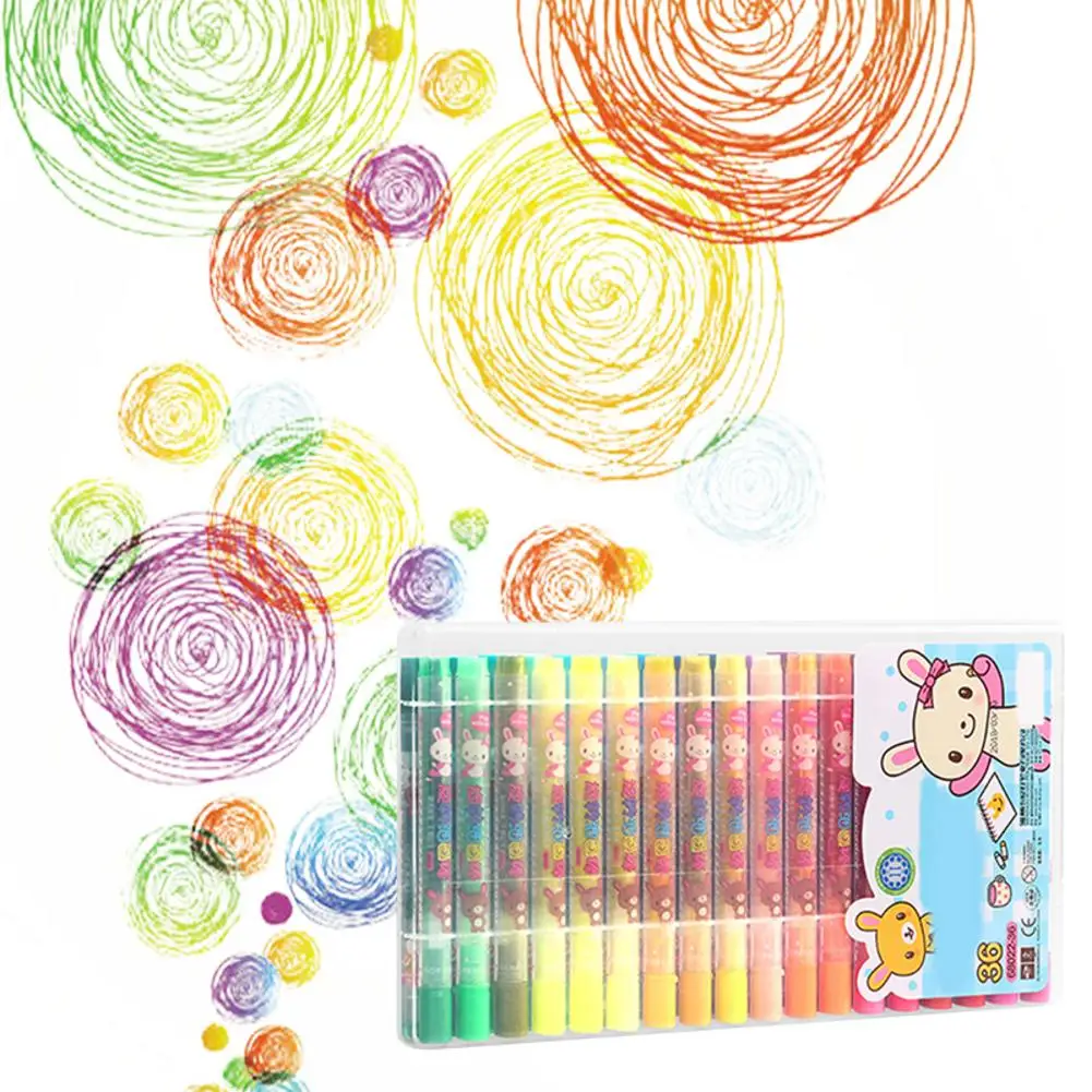 Вращающийся масляная пастель набор 18/24/36 Цвет граффити мелки моющийся Набор для рисования для Для детей
