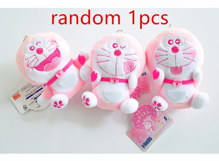 Kawaii 10 см брелок с дораэмоном кукла игрушка кошка подставка для куклы от меня Дораэмон сумка брелок-плюшевая игрушка для маленьких девочек подарок на день рождения Рождество - Цвет: random 1pcs