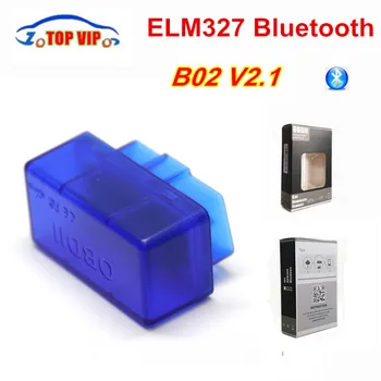 

Newest OBD2 ELM327 V2.1 Scanner B02 16Pin Diagnostic Interface Bluetooth 2.0 Car Diagnostic Scanner ELM 327 For Android/Windows