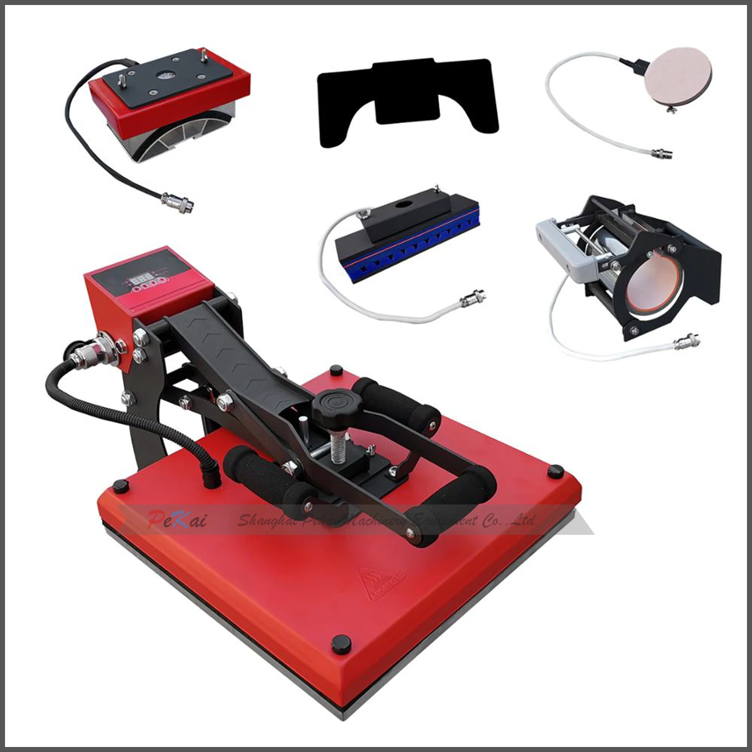 8 IN 1 Auto Open Digital Transfer Sublimation Printing T-Shirt Heat Press Machine for Pen Mugs Cap