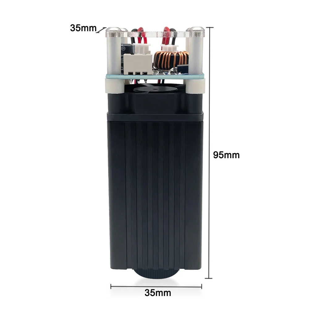 LASER TREE 10W 5W 4W Laser Module, 450nm TTL Blue Light Laser Head for Laser Engraving Wood DIY Creation Tool — view 2