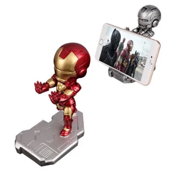 

The Avengers Q Version Iron Man MK7 GK Resin Mobile Phone Holder Creative Desktop Decor Action Figure Collection Model Toy X4587