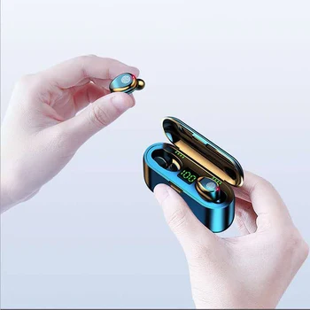 

TWS Bluetooth V5.0 headset wireless headset 3500mah LED Bluetooth 9D Hifi noise reduction charging compartment waterproof call