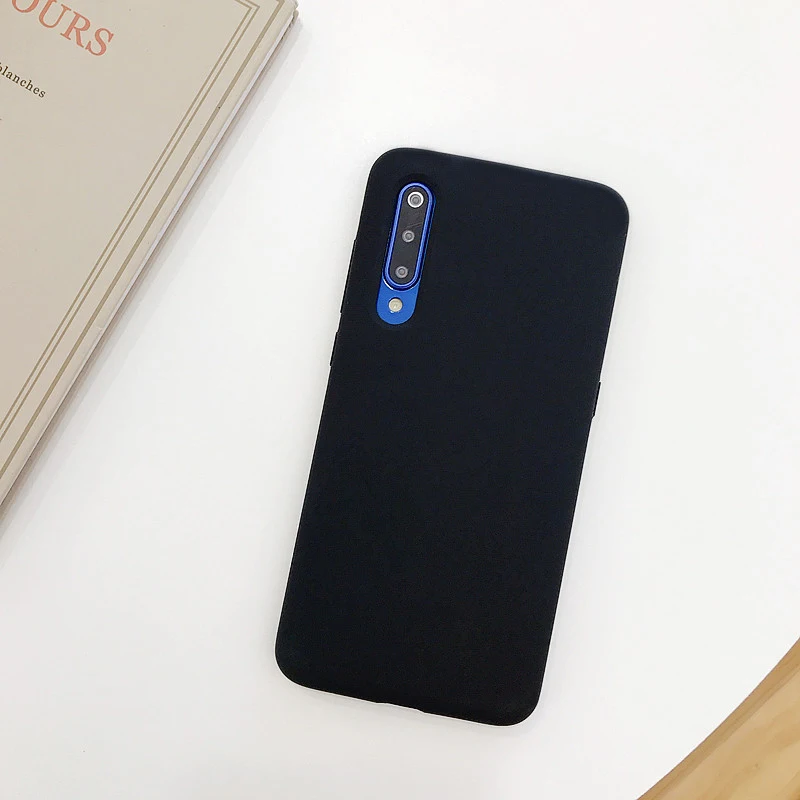 Черный Aibevi чехол для телефона для Xiaomi Mi 9 9 SE Встроенный чехол s карамельный цвет Coque высокое качество Капа чистый жидкостный Мягкий силиконовый чехол - Цвет: Черный
