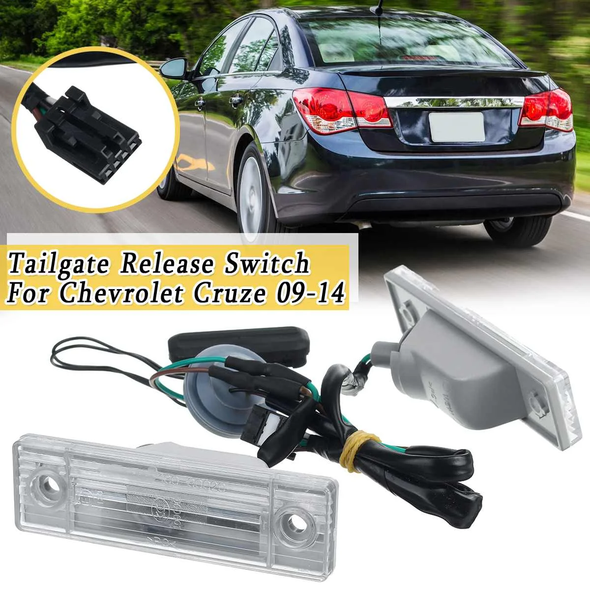 Trunk Release Switch With Licence Plate Lamp For Chevrolet Cruze 2009