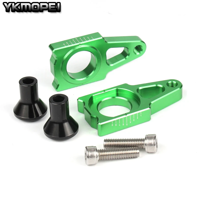 CNC Rear Axle Blocks Chain Adjuster With Spool Slider Bolts Device For KAWASAKI KX250 KX450 2006-2016 Free shipping | Автомобили и