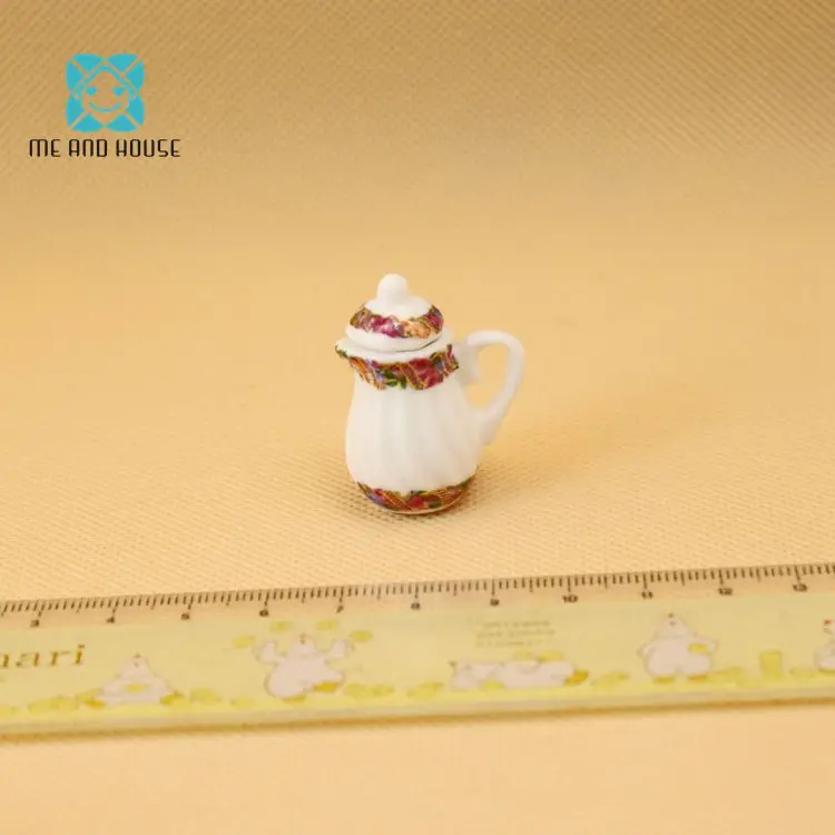 1: 12 кукольный дом мини игровой дом модель подарок игрушка фарфор китайский стиль чайный сервиз