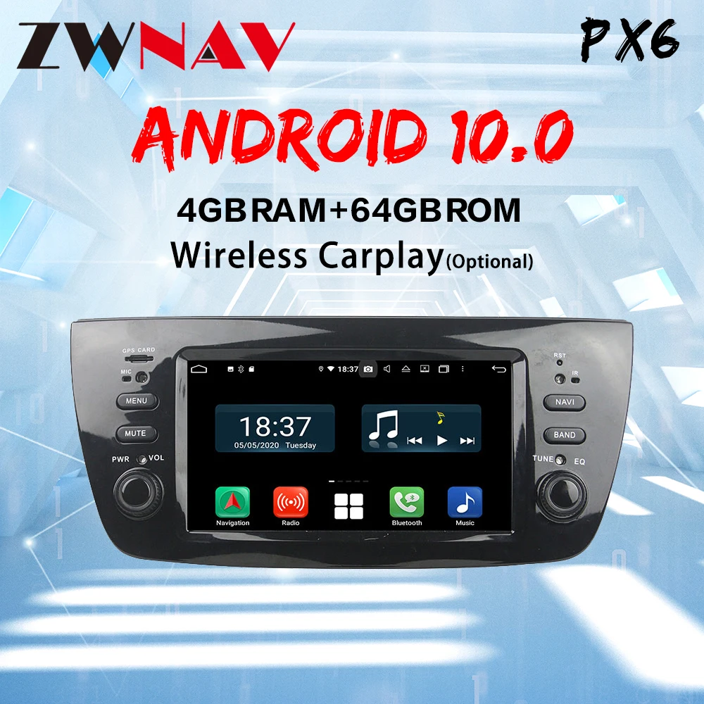 

DSP 4GB 64G Autoradio 1 Din Android 10 Car DVD Player Stereo For Fiat/Linea/Punto evo 2012-2015 Multimedia GPS Navigation Audio