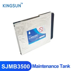 SJMB3500 tanque de tinta de desecho para Epson TM C3500, C3510, C3520, caja de mantenimiento de tinta de impresora con etiqueta a Color