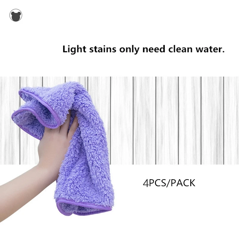 Kitchen Towel Microfiber Dish Cloths Cleaning Cloth Microfiber Towel Microfiber Wash Towel Dish Cleaning Cloth Microfiber Dish Cloth Towel Cleaning Cloth Dish Cloth 3/4PCS Plush Microfiber cloth household cleaning cloth kitchen towels