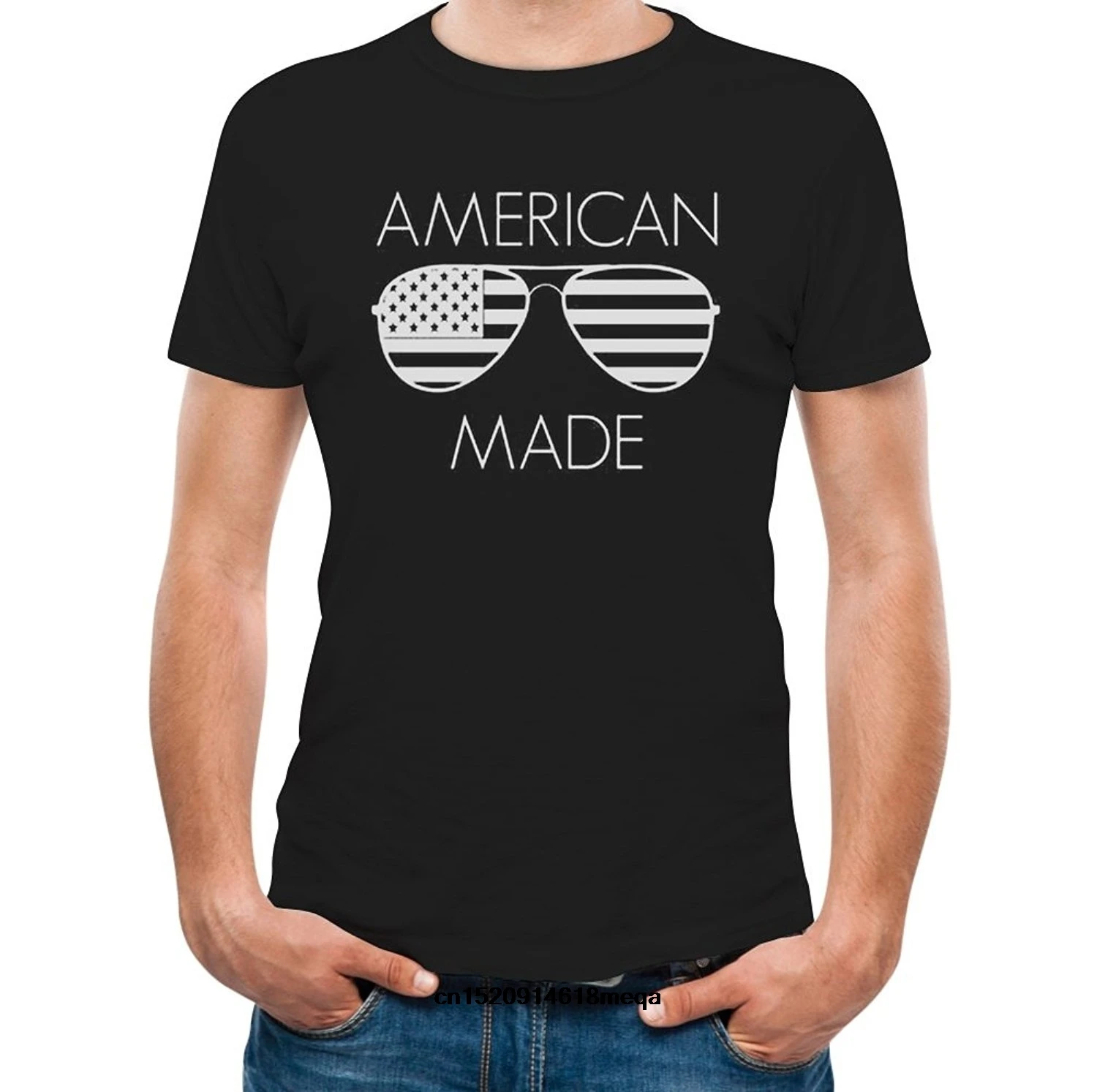 funny t shirts 4th Of July USA Flag Patriot Glasses American Made Men's Fashion T-shirt |