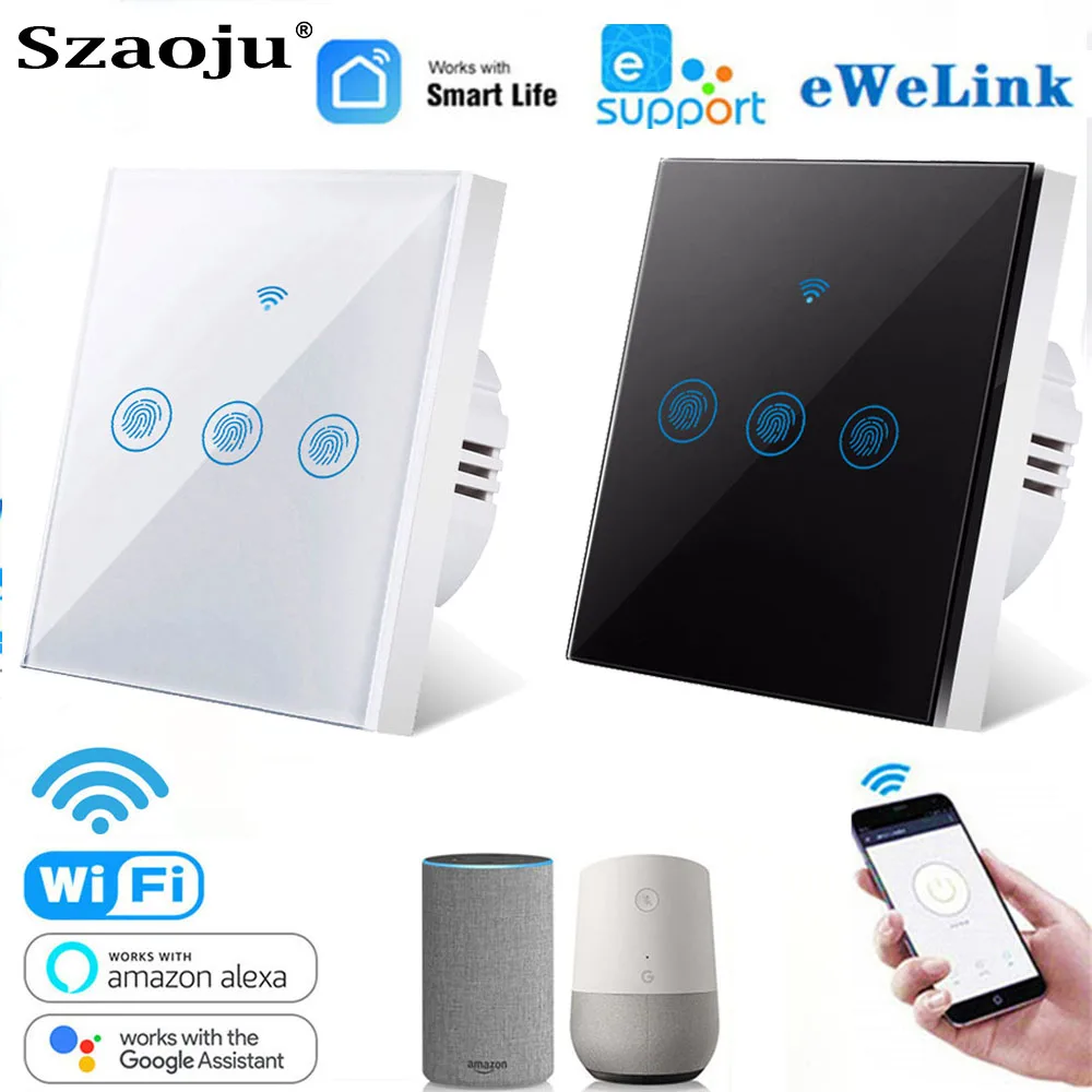 Szaoju Interruptor táctil de pared para el hogar, pulsador inteligente
