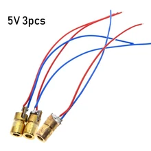  Hot Sale 1/3/5/10Pcs Adjustable Laser Dot Cross Diode Module 650nm 6mm 3/5V 5 Million Laser Diode Watt Mini Red Copper Head 