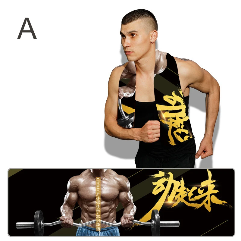 Cold Dry Cooling Sports Towel Printed Quick Dry Strong Absorbent Sweat Towel for Fitness SEC88