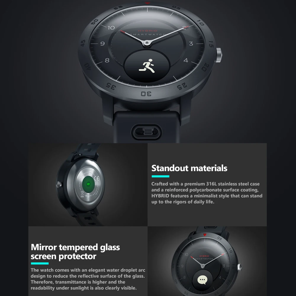 NEW Zeblaze HYBRID Smartwatch Heart Rate Blood Pressure Monitor Smart Watch Exercise Tracking Sleep Tracking Smart Notifications