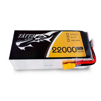 

TATTU 22000mAh 25C 22.2V 6S1P LiPO Battery AS150 XT90-S Connector Plug for Big Load Multirotor FPV UAV Drone Original Brand New