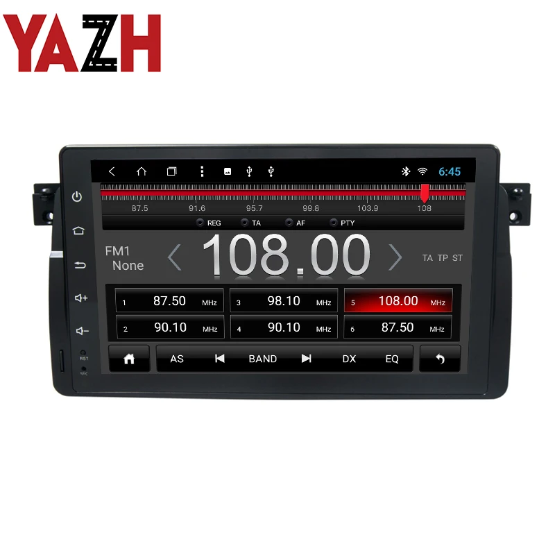 YAZH 1 Din Автомобильный мультимедийный dvd gps навигатор 8 ядер для BMW E46 9 дюймов full touch