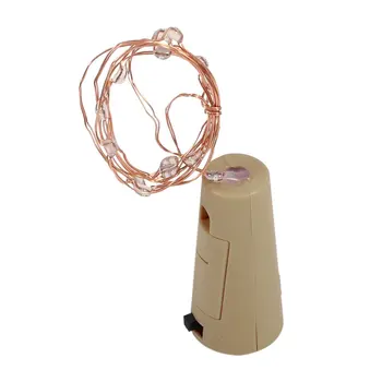 

ICOCO 50cm 10/15LEDs Copper Cork Shaped LED Energy Saving Night Starry Light String Lamp Party Wedding Home Decoration Promotion